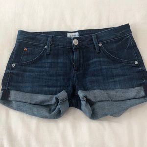 Hudson cuffed jean shorts stretchy (dark denim)